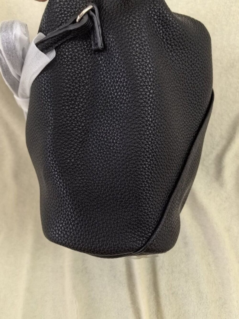 Maison Martin Margiela Black Textured Leather Shoulder Bag - Picture 9 of 10